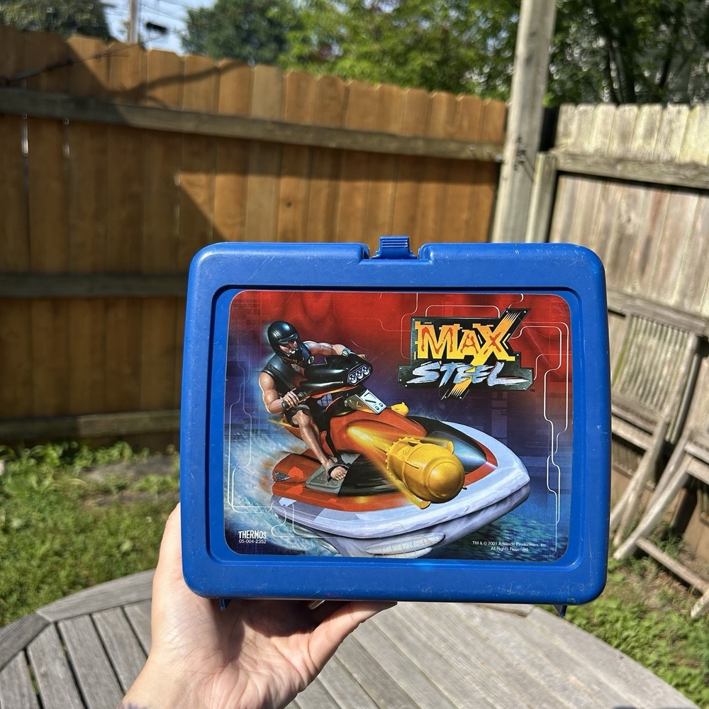 Max Steel Vintage Plastic Lunch box‎  2001 Blue - Picture 2 of 9